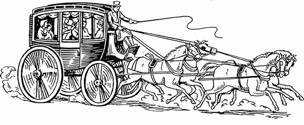 History of Transportation- Drawing of Stagecoach